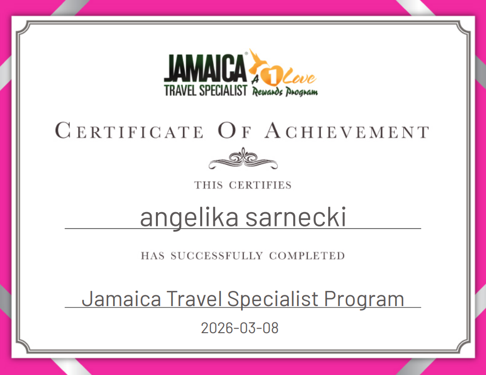 Jamaica Travel Specialist Certificate